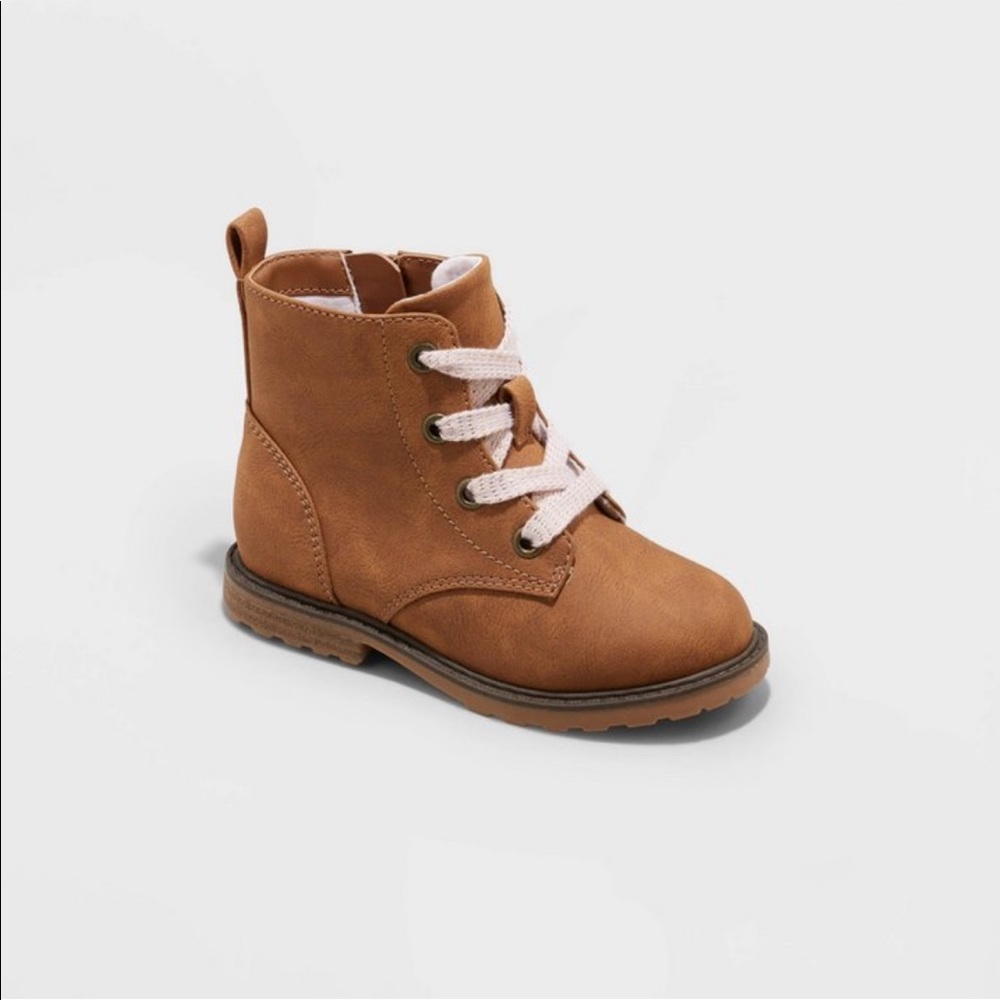 NWT Cat & Jack Girls Giovanna Boots Cognac size 12